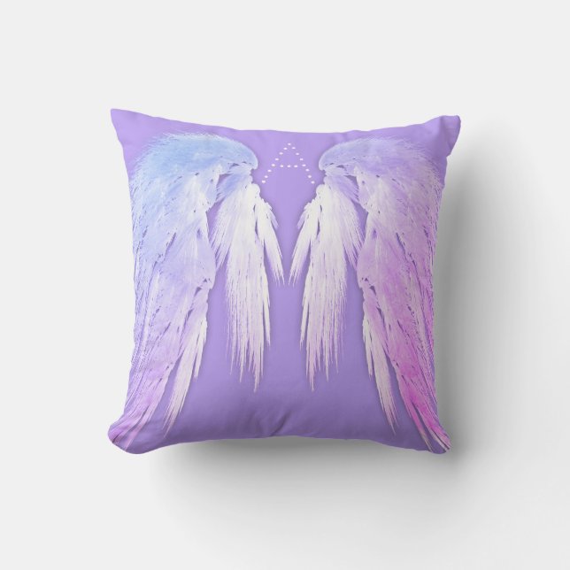 Coussin ANGEL WINGS Fairy Purple Monogramme (Recto)