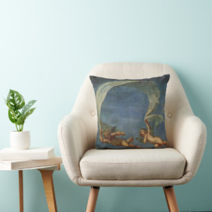 Coussin Anges Détail d'Adonis conduit par des Cupidons par