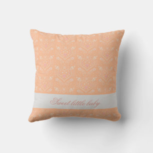 Coussin Anges et coeurs Doux petit bébé motif de pêche