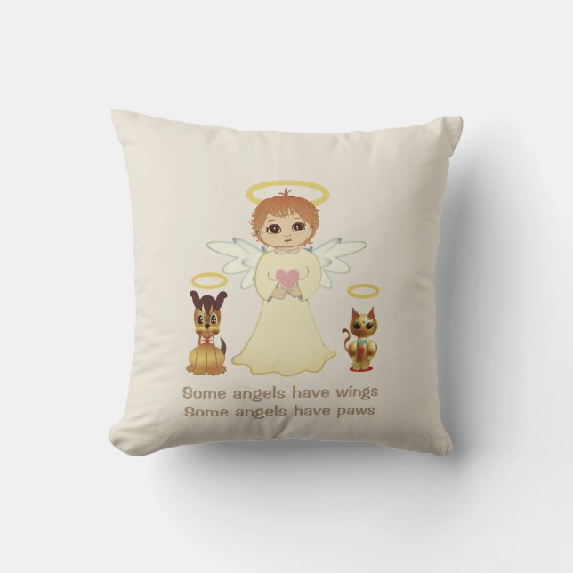 Coussin Anges Mignons de Mode (Recto)