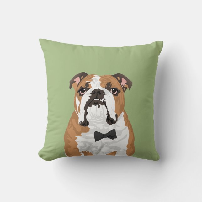 Coussin anglais de bouledogue de monsieur pour des (Recto)