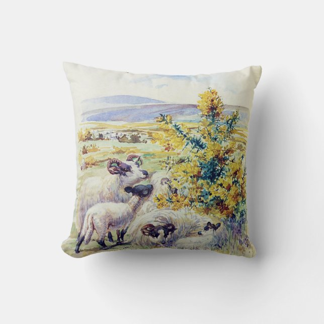 coussin anglais de coussin de campagne d'animaux (Recto)