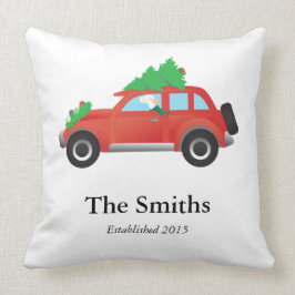 Coussin Anglais Setter Chig conduisant une voiture - Arbre