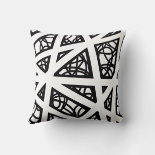 Coussin Angles en noir et blanc