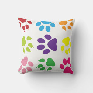 Coussin Animal décoratif animal Empreinte de patte chien c