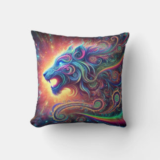 Coussin Animal psychédélique - Esprit galactique