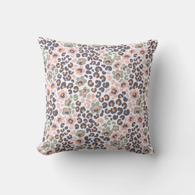 Coussin Animalier avec Fleurs (Recto)