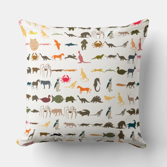 Coussin Animaux colorés Motif #4 (Recto)