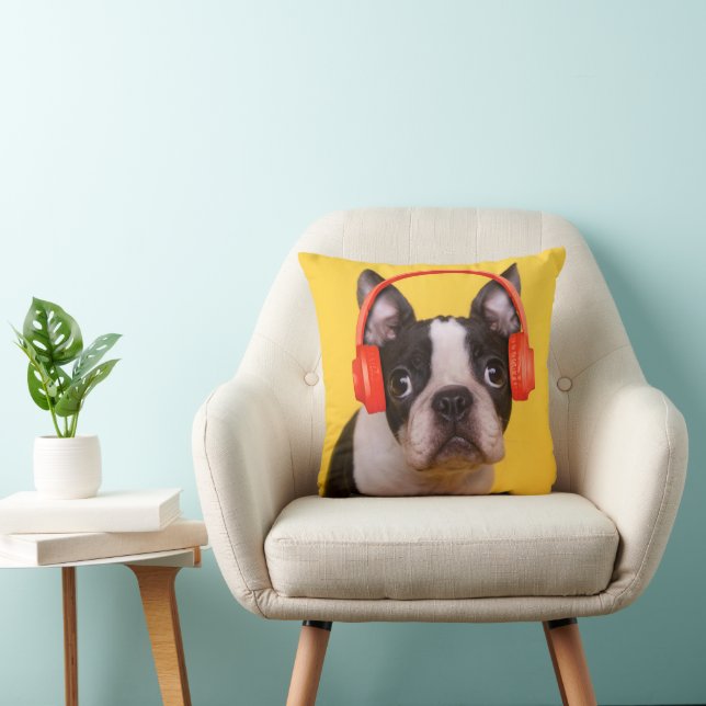 Coussin Animaux de bébés cutest | Casques Terrier de Bosto (Chaise)