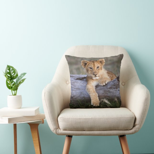 Coussin Animaux de bébés cutest | Cute Lion Cub (Chaise)