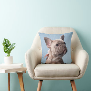 Coussin Animaux de bébés cutest French Bulldog Pink Bow