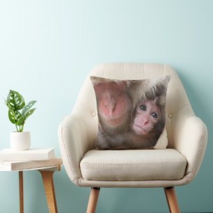 Coussin Animaux de bébés cutest   Singe des neiges