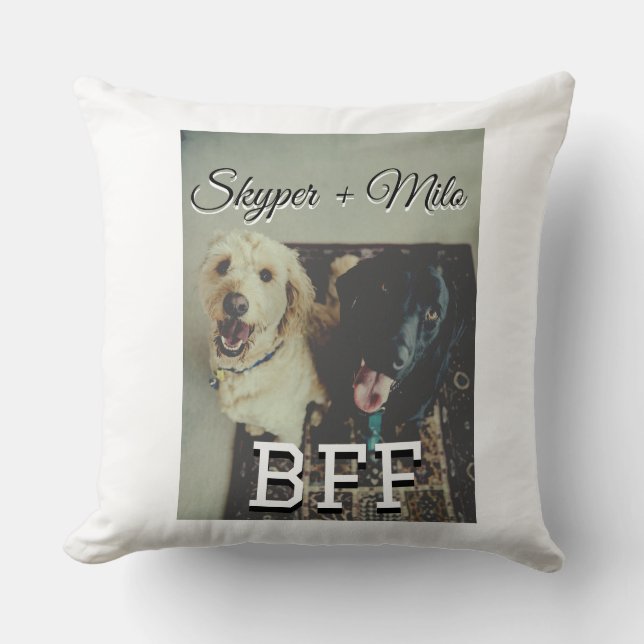 Coussin Animaux de compagnie amis besties ajouter nom anim (Recto)