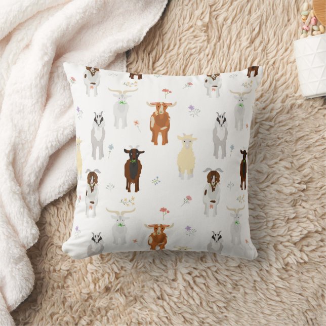 Coussin Animaux de ferme de chèvres mignons (Couverture)