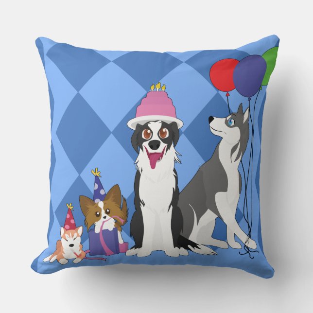 Coussin Animaux de fête (Recto)
