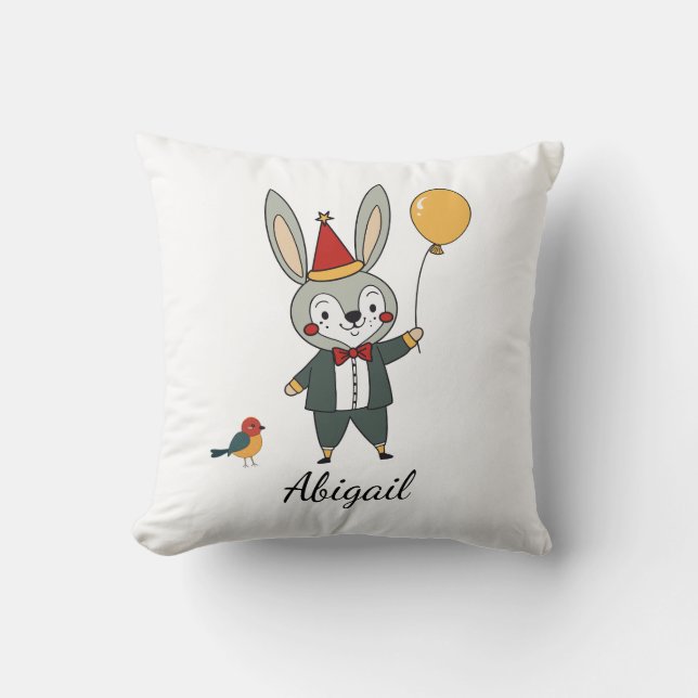 Coussin Animaux de fête - Lapin (Recto)