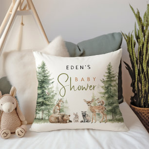 Coussin Animaux de la forêt Baby Shower