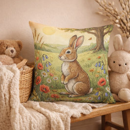 Coussin Animaux de la forêt de lapins adorables