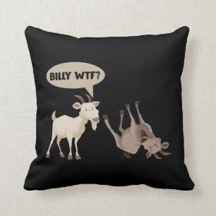 Coussin Animaux de montagne Hilarious, chèvre d'évanouis