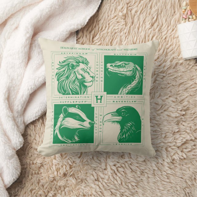 Coussin Animaux des Maisons HOGWARTS™ en grille (Couverture)