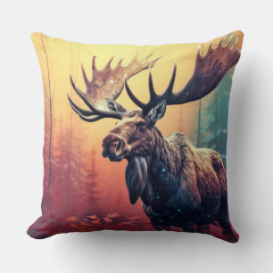 Coussin Animaux d'orignal Wilderness Mur Art coloré