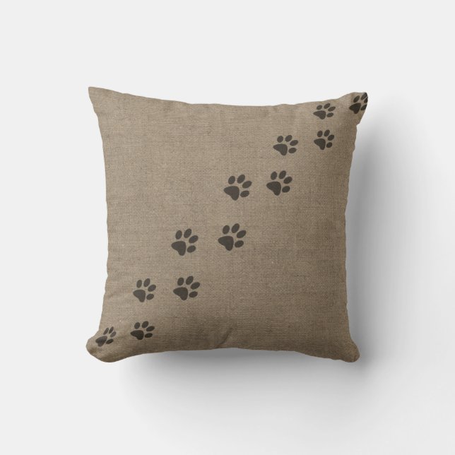 Coussin Animaux familiers Pawprints sur la conception (Recto)