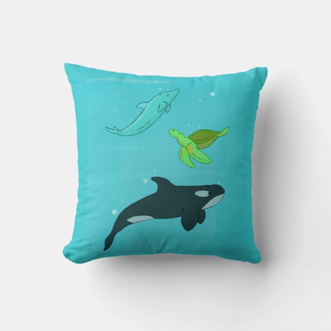Coussin Animaux marins (Recto)