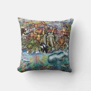 Coussin Animaux terrestres et marins