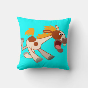 Coussin animé de Cartoon Pinto Horse