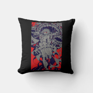 Coussin Anime Horreur esthétique Scary Déplaisante fille j