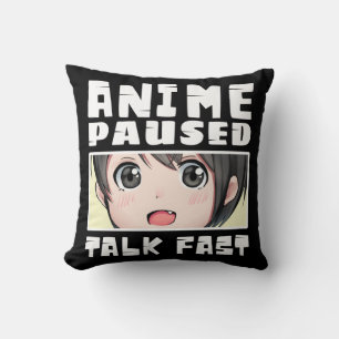 Coussin anime pause parler vite