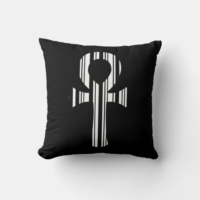 Coussin ANKH SYMBOLE CODE BARRE Ankhs Code barre Motif de  (Recto)