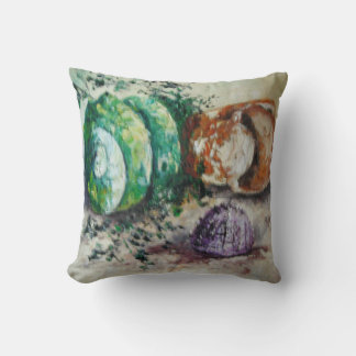 Coussin Ann Hayes Peinture Coques de mer