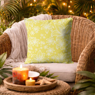 Coussin Anne 💛 Floral Jaune Clair