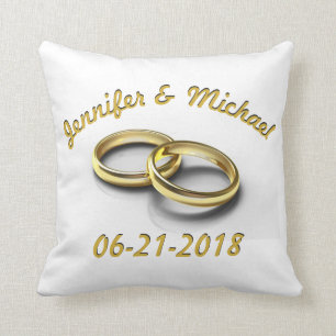 Coussin Anneau de mariage personnalisé pour la mariée et l
