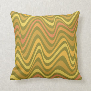 Coussin Années 60 les années 70 Abstraites Lignes Motif 