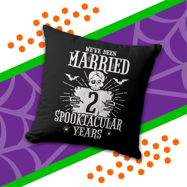 Coussin Anniversaire de Halloween Spooktacular 2ème Mariag (Créateur téléchargé)