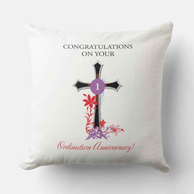 Coussin Anniversaire de l'ordre du prêtre Croix noire (Recto)