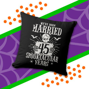Coussin Anniversaire du 45e Mariage de Spooktacular d'Hall
