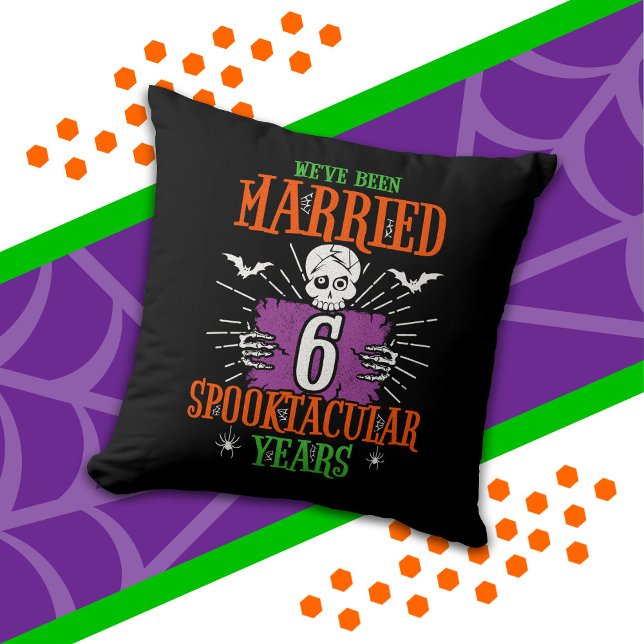 Coussin Anniversaire du 6e Mariage de Spooktacular d'Hallo (Créateur téléchargé)