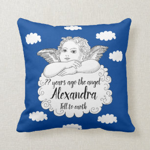 Coussin Anniversaire Foi Chrétienne Angel Année Et Nom