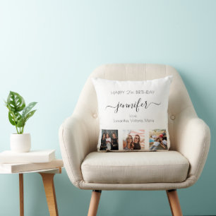 Coussin Anniversaire photo personnalisée meilleurs amis no