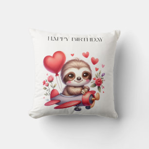 Coussin Anniversaire Pilote Paresseux