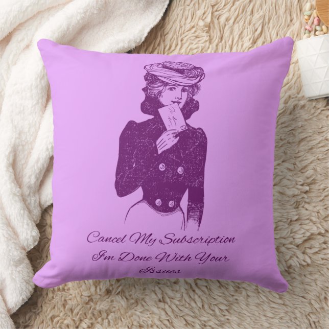 Coussin Annuler mon abonnement J'ai terminé (Couverture)