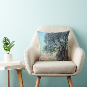 Coussin Antibes le matin par Claude Monet