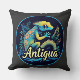 Coussin Antigua Island Caribbean Gecko