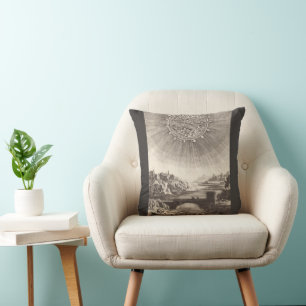 Coussin Antique Astronomy Sky avec Soleil par Allain Malle
