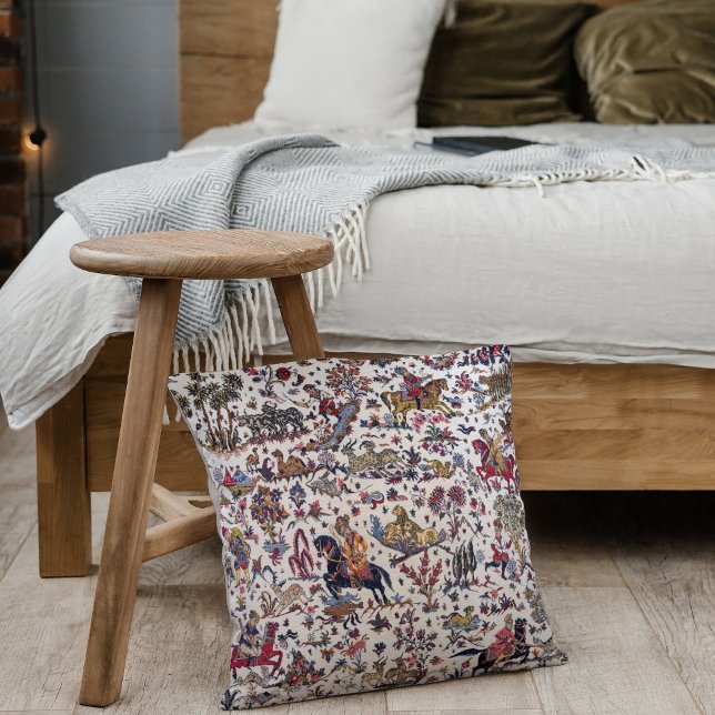 Coussin Antique Blanc Oriental Perse Kilim Rug (Créateur téléchargé)