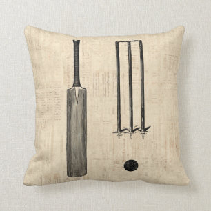 Coussin Antique chauve-souris de cricket Art Vintage illus