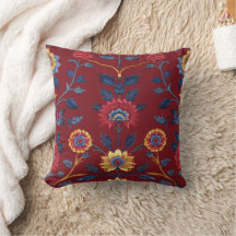 Antique coloré Indien Floral Motif Motif